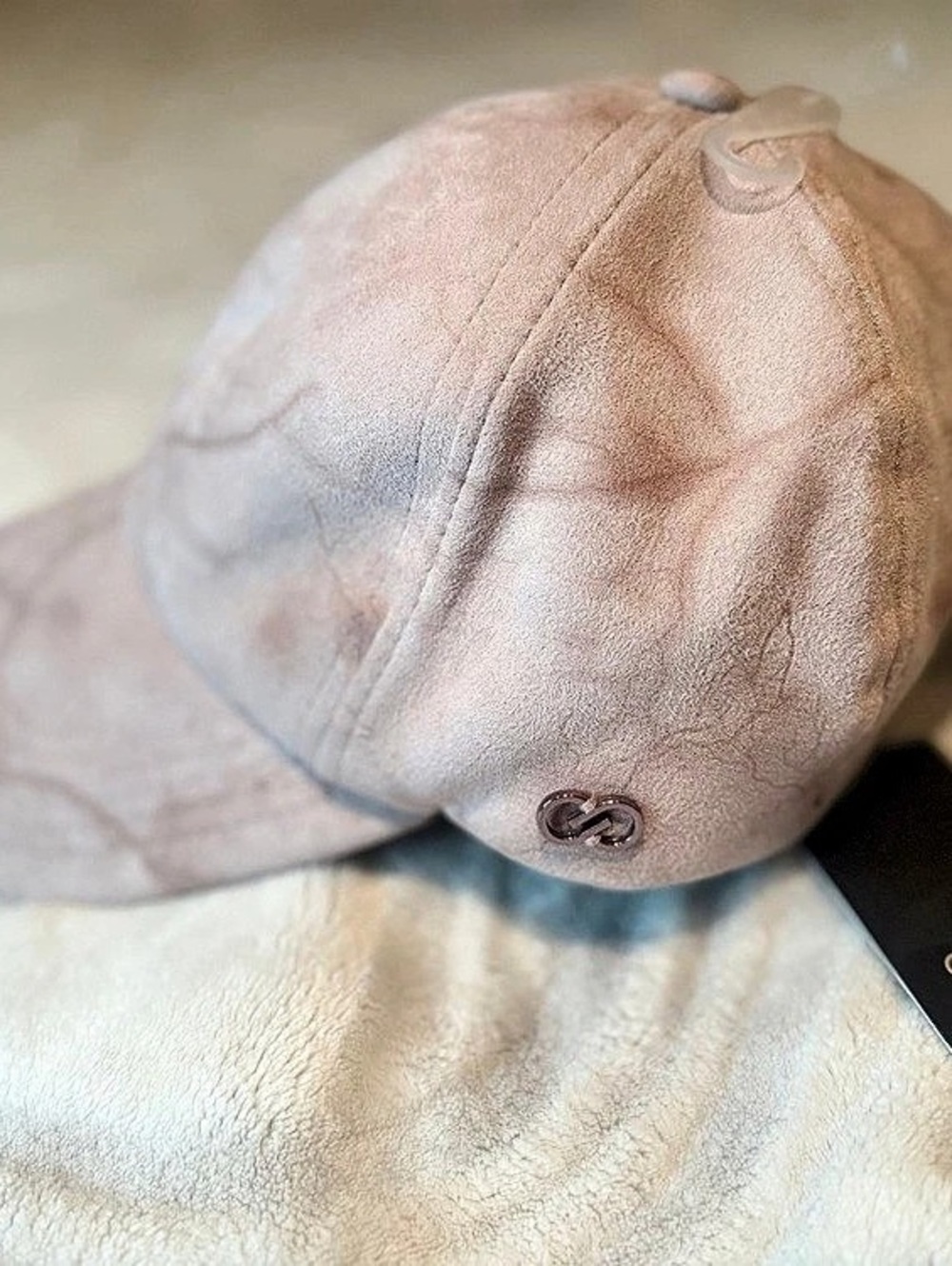 CALA Suede-Style Baseball Cap in Pink NWT